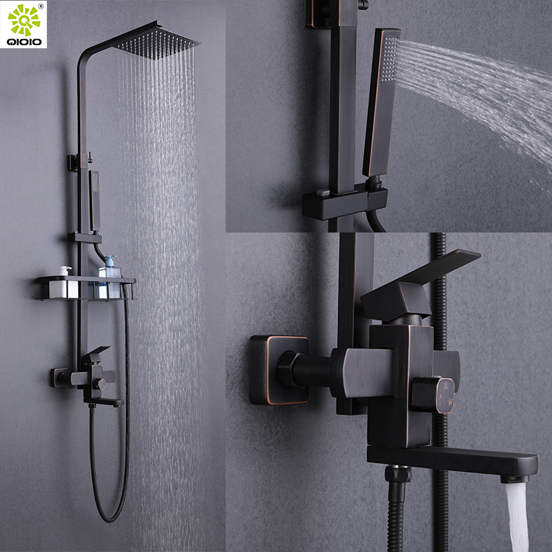 Black Rainfall Shower Set Black Rainfall Shower Set