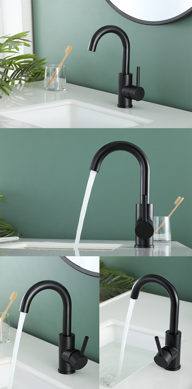 Bathroom Small Three-way Basin Faucet Bathroom Small Three-way Basin Faucet