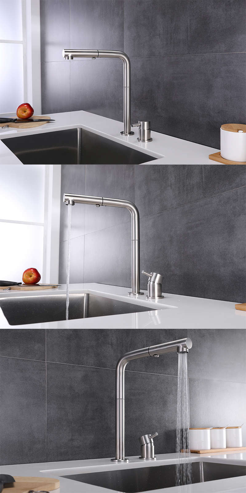 Separate Handle Pull Down Kitchen Sink Faucets Separate Handle Pull Down Kitchen Sink Faucets