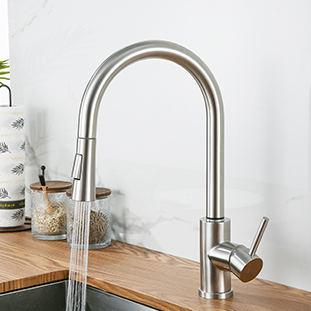 kitchen faucet with separate handle and sprayer
