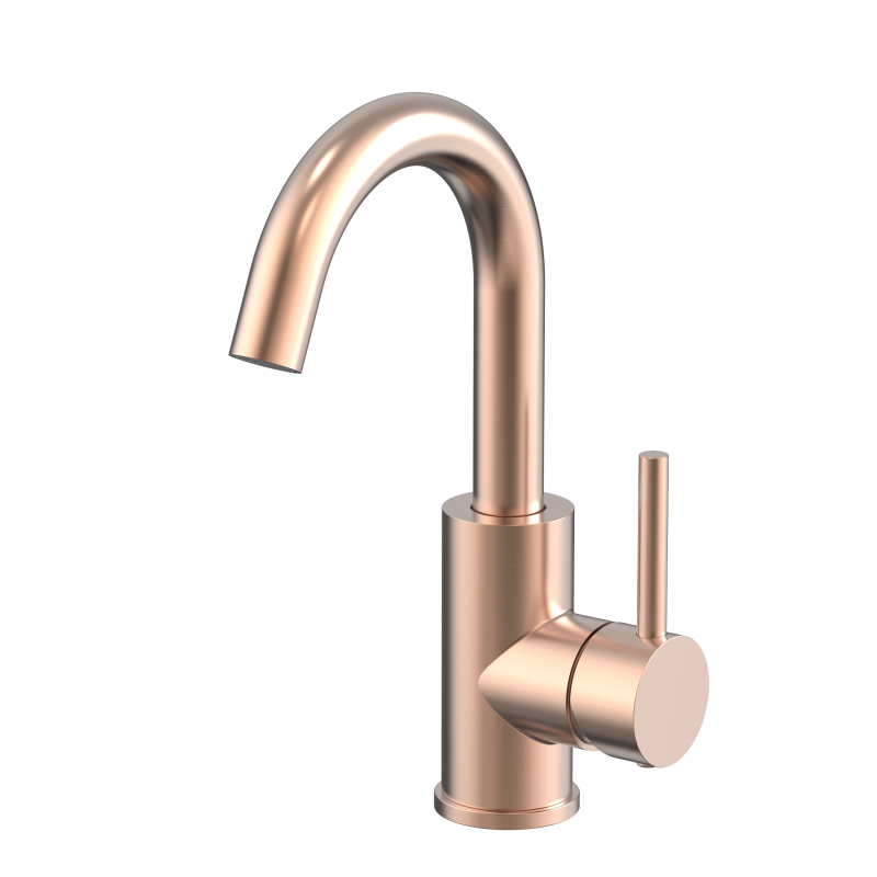 Sour Copper Rose Gold Stainless Steel Vessel Sink Faucet