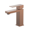 CUPC Certified High Quality 304 Stainless Steel Brushed Rose Gold Square Single Handle Bathroom Basin Faucet