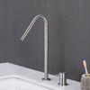 Modern 304 Stainless Steel Gun Grey Two Hole Separate Handle Bathroom Basin Faucet