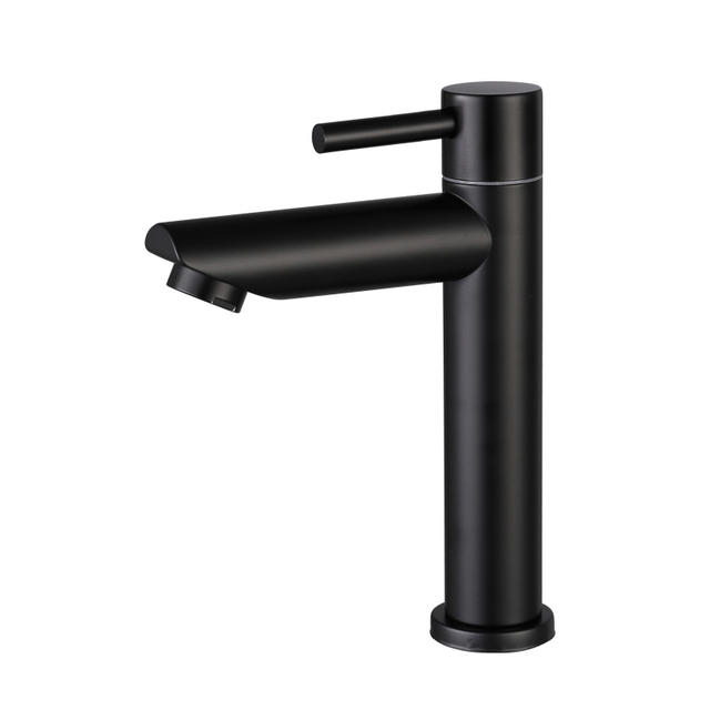 304 Stainless Steel Black Bathroom Basin Single Cooled Faucet