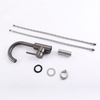 304 Stainless Steel Gun Grey Bathroom Small Three-way Basin Faucet