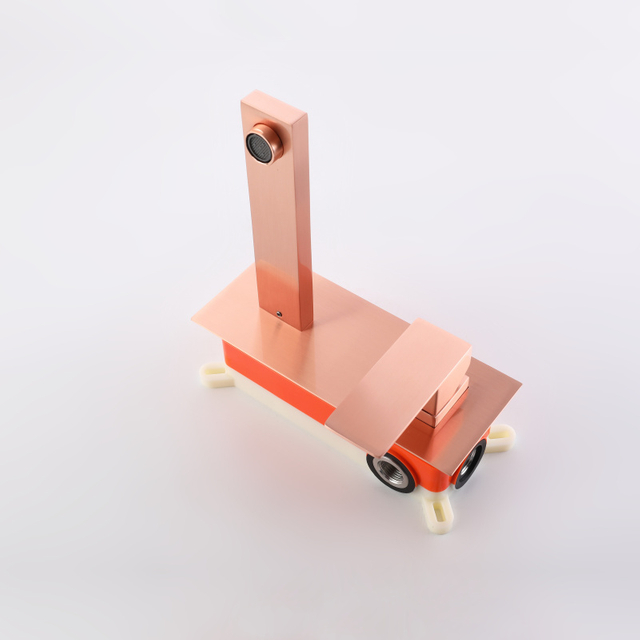 Modern Square 304 Stainless Steel Copper Rose Gold Wall Mount Bathroom Vessel Sink Faucets