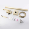 CUPC High Quality Square 304 Stainless Steel Brushed Gold Multi-functional Bathroom Floor Shower Free Standing Bathtub Faucets 