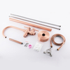 CUPC High Quality 304 Stainless Steel Hot And Cold Mixed Multi-functional Copper Rose Gold Bathroom Floor Shower Free Standing Bathtub Faucet