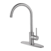 Traditional 304 Stainless Steel Brushed Nickel Single Handle Kitchen Faucet