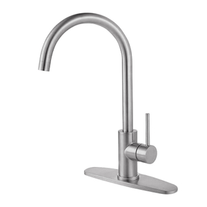 Traditional 304 Stainless Steel Brushed Nickel Single Handle Kitchen Faucet