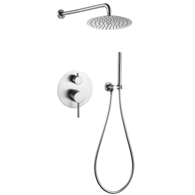 CUPC High Quality 304 Stainless Steel chrome Wall Mounted Bathroom Concealed Mixer Shower Set