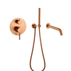 304 Stainless Steel Rose Gold Wall Mounted Bathroom Concealed Bath And Shower Faucet Sets