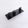 Square Black Bathroom Wall Mounted Waterfall Faucet 2-functions Concealed Bath And Shower Faucet Sets
