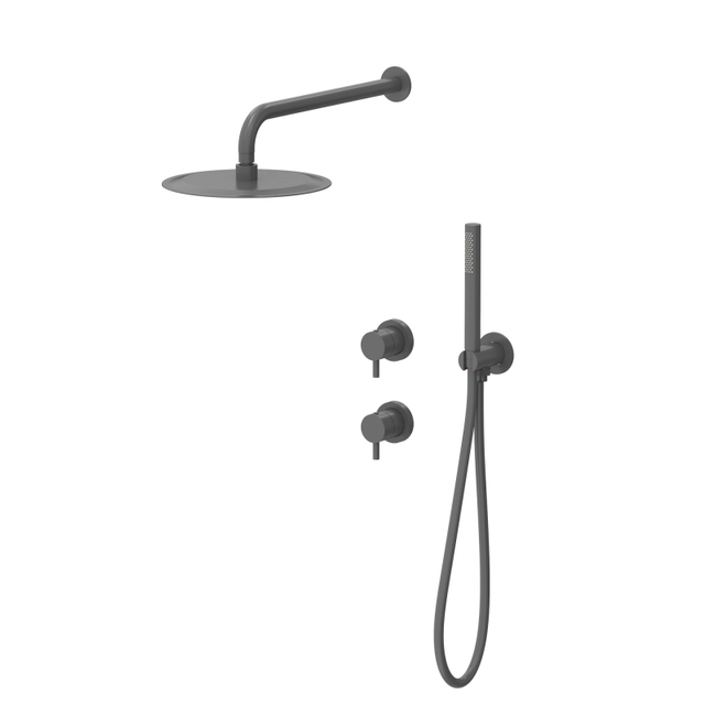 304 Stainless Steel Black Bathroom Wall Mounted Shower Set