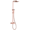 Modern 304 Stainless Steel Square Copper Rose Gold Bathroom Thermostatic Shower Mixer Set