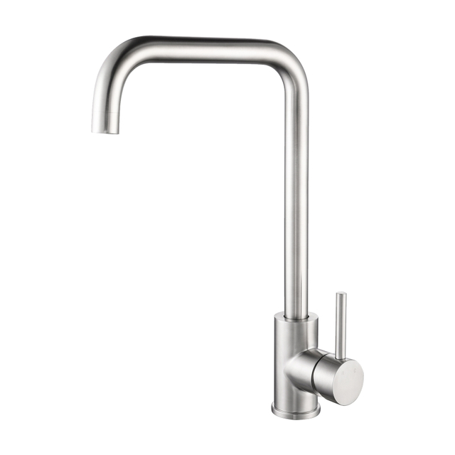 304 Stainless Steel Chrome Single Hole Kitchen Sink Faucet