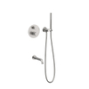 NEW 304 Stainless Steel Brushed Nickel Wall Mounted Bathroom Concealed Bath And Shower Faucet Sets