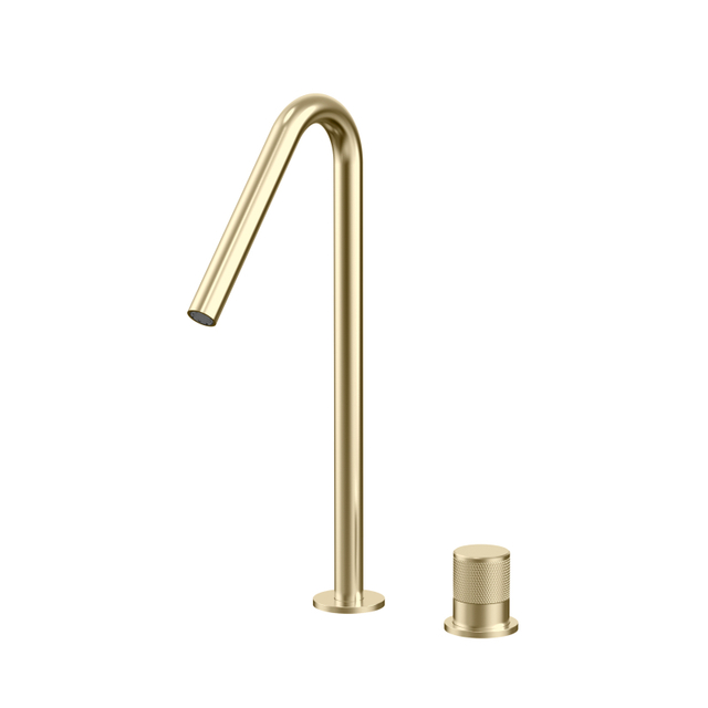 NEW 304 Stainless Steel Brushed Gold Separate Handle Bathroom Basin Faucets