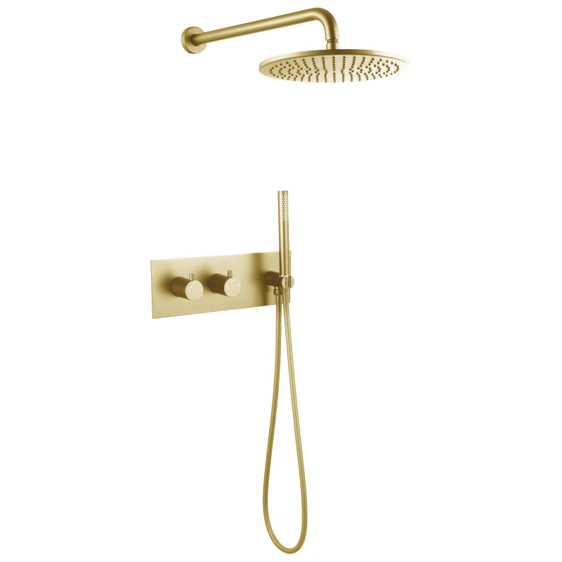 304 stainless steel brushed gold Concealed Shower Set