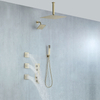 Modern gold Bathroom 4-function Concealed Thermostatic Shower Mixer Set