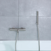 Modern Copper Rose Gold Bathroom Thermostatic Shower And Tub Faucet Sets