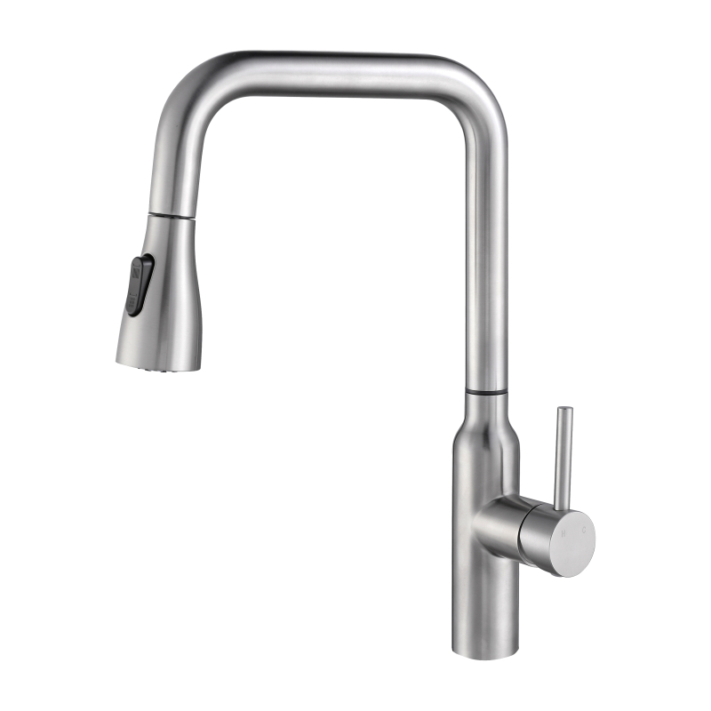 304 stainless steel brushed Touch sensor Pull out kitchen mixer faucet