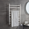 Bathroom Square 304 Stainless Steel 8 Bar Hot Water Heater Towel Drys Rack 