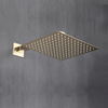 304 Stainless Steel Brushed gold square Hot Cold Mixer in Wall Mounted Rain Concealed Bathroom Shower Set 