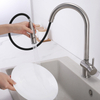  Brushed Nickel 304 Stainless Steel Deck Mount Pull Out Touch Sensor Kitchen Faucet