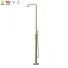 Single Handle Stainless Steel Outdoor Shower Set Space-Saving Wall Mount for Garden Pool Rinse