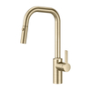 304 Stainless Steel Brushed Gold 360 Degrees Pull Down Kitchen Sink Faucets