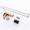 CUPC Certified High Quality 304 Stainless Steel Copper Rose Gold Square Single Handle Bathroom Basin Faucet