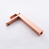 CUPC Certified High Quality Square 304 Stainless Steel Copper Rose Gold Bathroom Basin Tall Waist Faucet