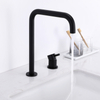 304 Stainless Steel Matte Black Separate Handle Bathroom Sink Faucets