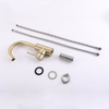 304 Stainless Steel Brushed Gold Bathroom Small Three-way Basin Faucet
