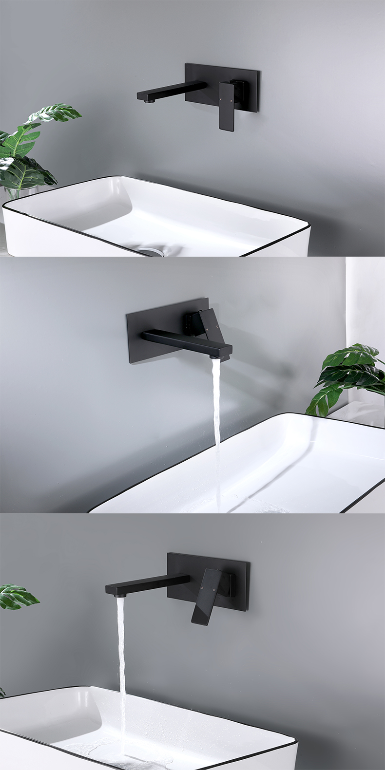 Wall Mount Bathroom Sink Faucet