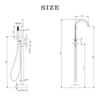 CUPC High Quality 304 Stainless Steel Hot And Cold Mixed Multi-functional Copper Rose Gold Bathroom Floor Shower Free Standing Bathtub Faucet
