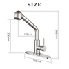 Modern brushed nickel Single Handle Single Hole Pull Out Kitchen Faucet