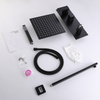 304 Stainless Steel black Wall Mounted Bathroom Concealed shower faucet set