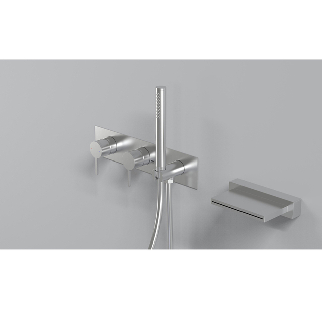 304 Stainless Steel Brushed Nickel Bathroom in Wall Concealed Tub Shower Faucet Set