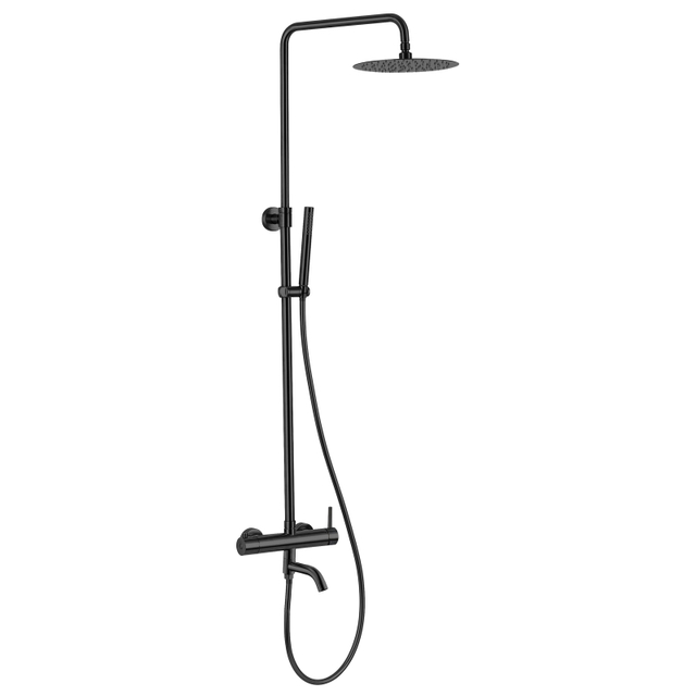 304 Stainless Steel Gun Black Bathroom 3-function Shower Mixer Set