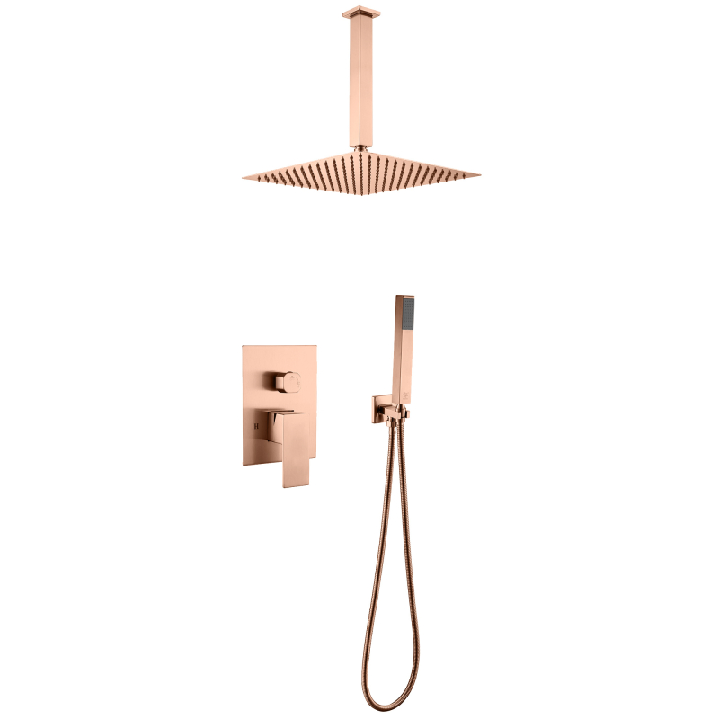 304 stainless steel rose gold Concealed Shower Set