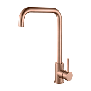 304 Stainless Steel Rose Gold Single Hole Kitchen Sink Faucet