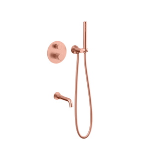 NEW 304 Stainless Steel copper rose gold Wall Mounted Bathroom Concealed Bath And Shower Faucet Sets