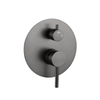 CUPC High Quality 304 Stainless Steel Gun Gray Wall Mounted Bathroom Concealed Mixer Shower Set