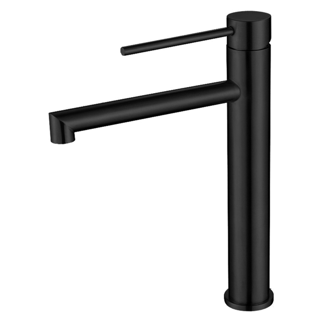 304 Stainless Steel Black One Handle Bathroom Vessel Sink Faucets