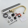 Modern Brushed Gold Single Handle Pull Down Touch Sensor Kitchen Faucet