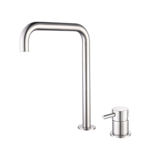 304 Stainless Steel Chrome Separate Handle Bathroom Sink Faucets