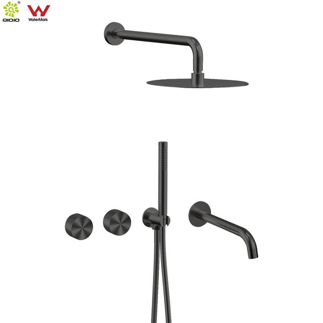 Concealed Shower System | Wall Mounted Rainfall & Handheld Shower Mixer Set with Progressive Control