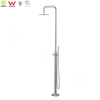 316L Stainless Steel Outdoor Shower System Freestanding Saltwater Resistant Design for Pool Beach